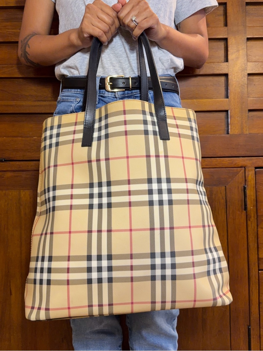 Burberry London Classic Check Tote Bag